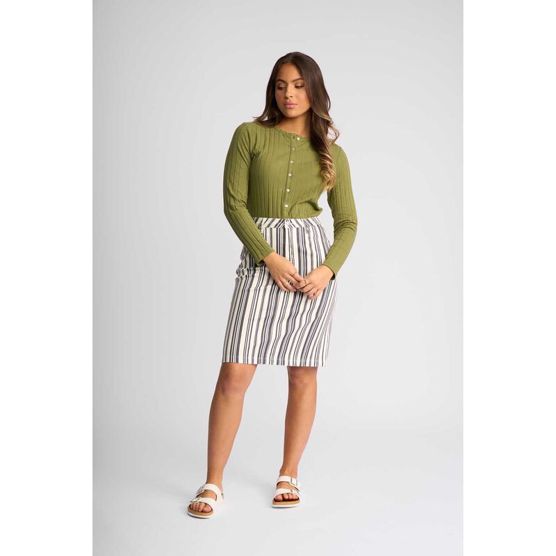 Vassalli Printed Lightweight Skirt With Centre Back Vent image number 13